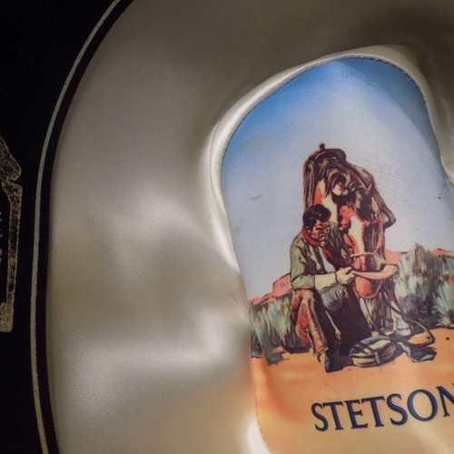 VTG Stetson Cowboy Hat 4X Beaver John B. Stetson Company Black leather band - Picture 18 of 24