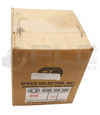 Versiegelt Neu SPEED SELECTOR 406 Variable Speed Riemenscheibe 1.9cm Bohrung
