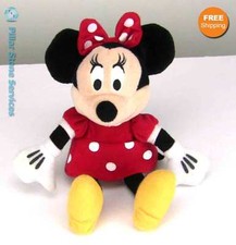 Disney Store Minnie Mouse Red Polka Dot 9" Bean Bag Plush Red
