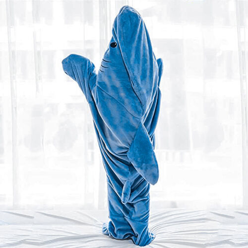 Shark Blanket Super Soft Cozy Flannel Hoodie Shark Sleeping Bag S-XXL - Picture 8 of 19