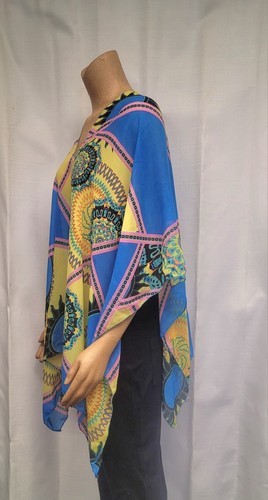Vintage Women's Sheer Bohemian Size Poncho B42 - Picture 3 of 10