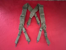 MILITARY WWII Korean War M1944 Field Pack Suspenders M-44 Strap Web Gear