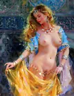 Wall art Nude belly dancer oil painting HD giclee printed on canvas L1560