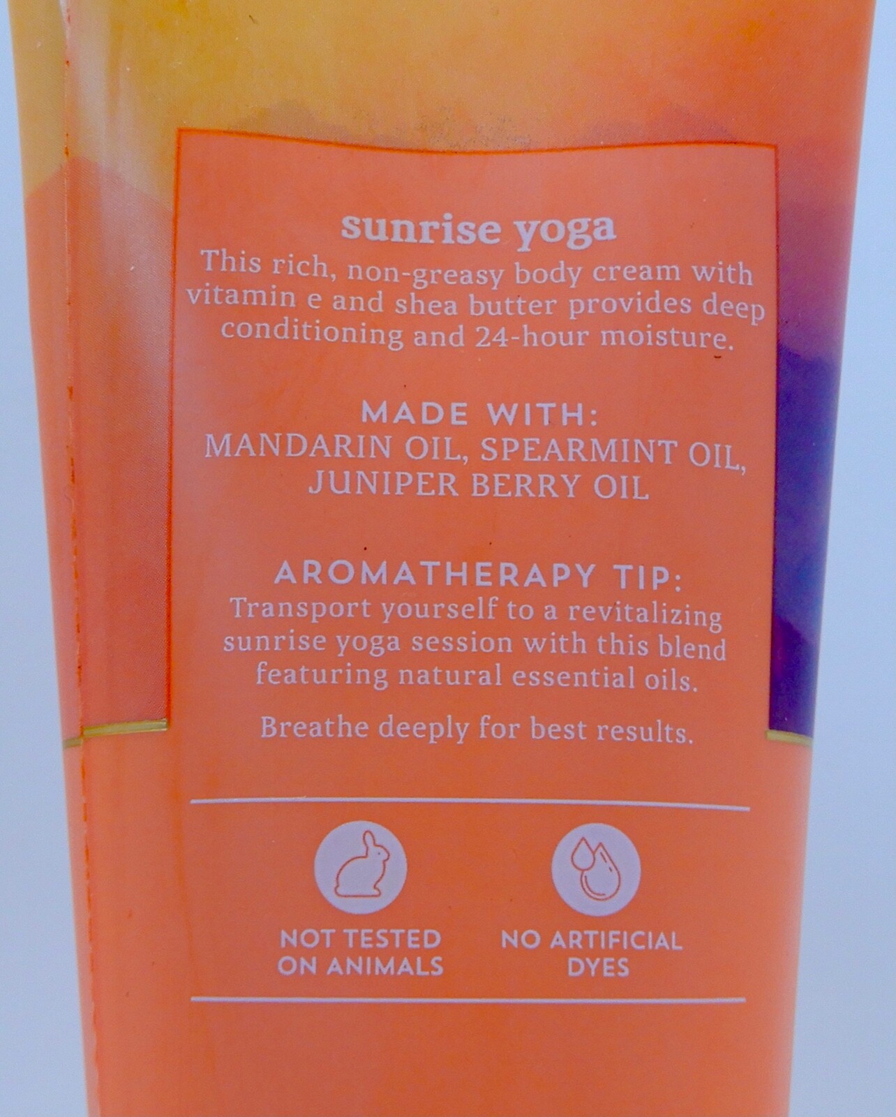 BATH & BODY WORKS AROMATHERAPY SUNRISE YOGA MOISTURIZING BODY CREAM LARGE 8 oz 