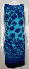 Luxe By Carmen Marc Valvo Womens Dress Plus Size 12 Sleeveless Floral Hawaiian
