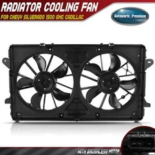 Dual Radiator Cooling Fan Assy w/ Brushless Motor for GMC Sierra 1500 Cadillac