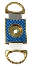 Cigar Boulevard PERFECT CIGAR CUTTER STAR Cuerpo de fibra de carbono dorado-azul. De por vida