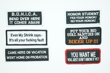 Funny, Adult, Novelty, Ironic, Iron On, Biker Patches, Assorted Styles