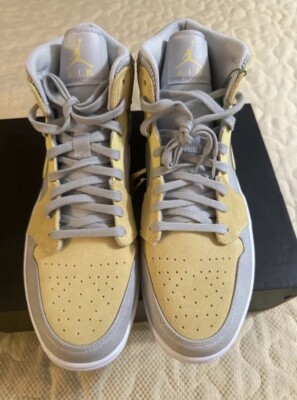 gray & yellow jordans