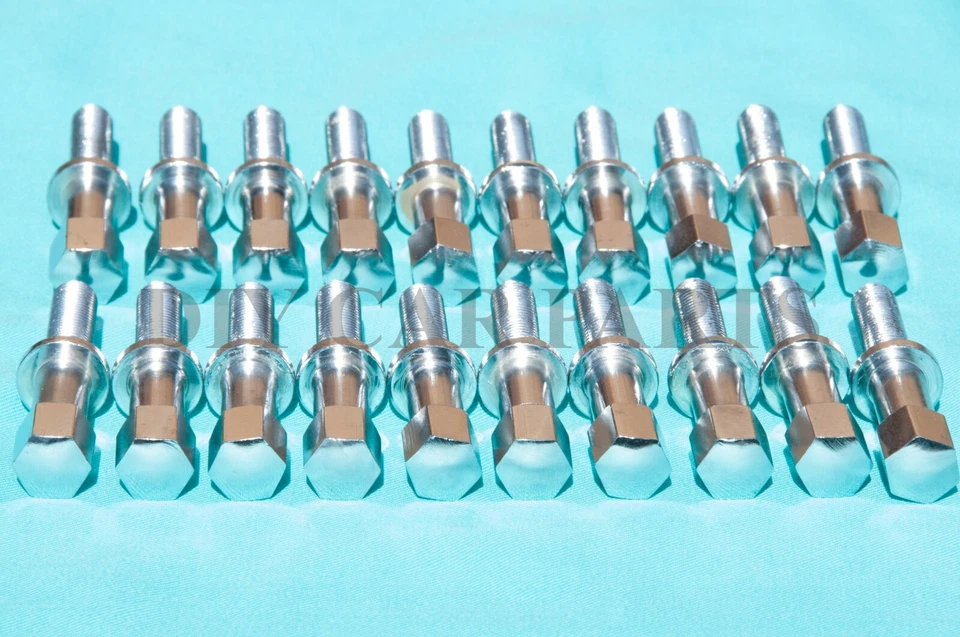 Juego de 20 tuercas pernos cromados nuevos Mercedes Benz 560SL 500SE 420SEL 380SEL Foto 3 de 4