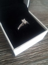 Platinum Emerald Cut Diamond 0.51ct Ring