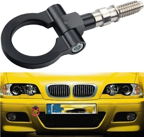Gancho de remolque estilo carreras de pista remolque CNC aluminio tornillo parachoques delantero trasero apto para BMW Foto 3 de 4