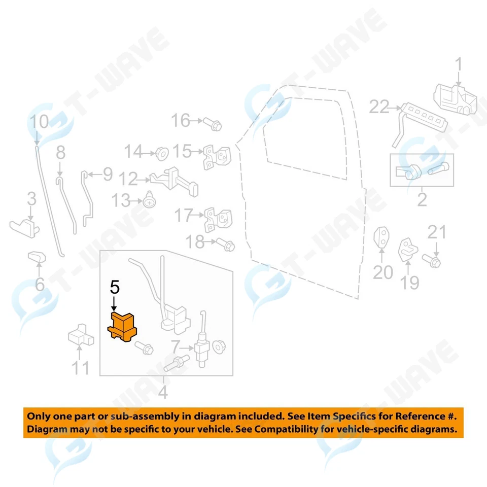 Cerradura de pestillo de puerta eléctrica para conductor delantero izquierdo compatible con Ford F250/350/450/550 99-08 doble cabina Foto 3 de 4