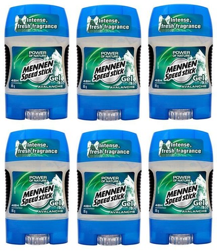 6 x Avalanche Mennen Speed Stick Antiperspirant Gel Deodorant Free Shipping 85g - Picture 2 of 3