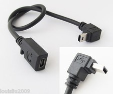 50pcs Mini 5pin USB Male To Female Down direction Angle 90 degree USB Adapter