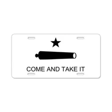 Texas Come and Take it Aluminum License Plate, Front License Plate Vanity Plate