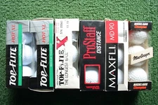 6 Sleeves (18 Total) Vintage Golf Balls - Top Flite, Wilson, Maxfli & MacGregor