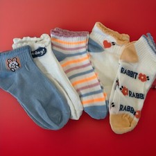 5 Pairs Girls Ankle Socks Scallop Tops NWT AZ-651550