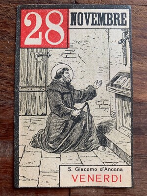 SAN GIACOMO D ANCONA, SANTINO del GIORNO FRIDAY 28 NOVEMBER 1923