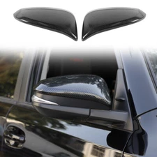 For 4Runner 2017+ Rear Rearview Mirror Decor Cover Trim Bezels Carbon Fiber 2pcs