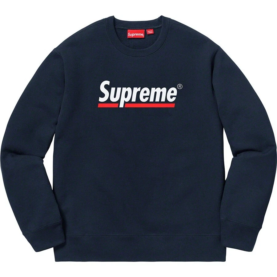 *SEALED* Supreme Underline Crewneck Navy   Size S