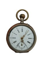 Antique Glashutte German Swiss 800 Silver Roman Numeral Pocketwatch