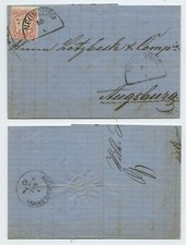 118187 - Mi.Nr. 15 - Faltbrief - Neunburg 30.4.1869 nach Augsburg