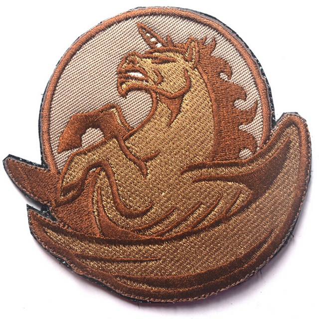 Unicorn Pegasus Usa Army Tactical Morale Hook Patch Embroidered Desert