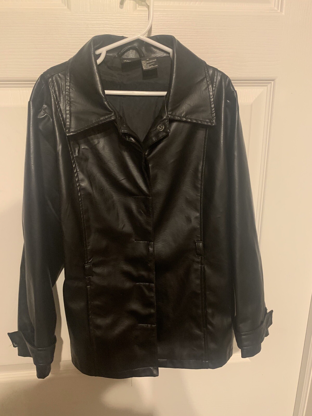Xhilaration Black Faux Leather Jacket Adult Size Medium