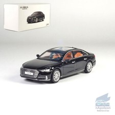 1:64 Audi A8L 2021 Model Car Alloy Diecast Vehicle Collection Kids Gift Black