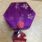 Purple With Flowers Asian Jewelry Box Small — photo 1