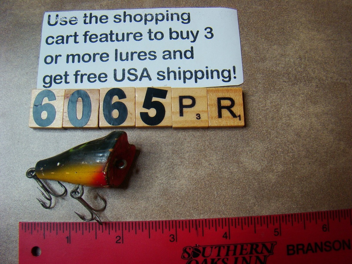 U6065 PR SHAKESPEARE FROG POPPER WOODEN FISHING LURE | eBay