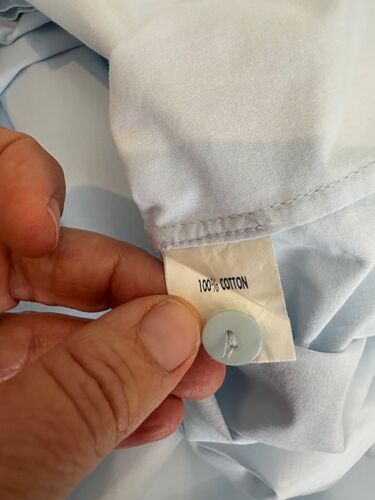 Designer Sara Lanzi Size L Blue Cotton Relaxed Made In Italy Women's Shirt - Picture 6 of 6