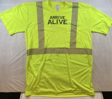 Iron Horse high visibility Reflective t shirt Arrive Alive Buckle Up Class 2