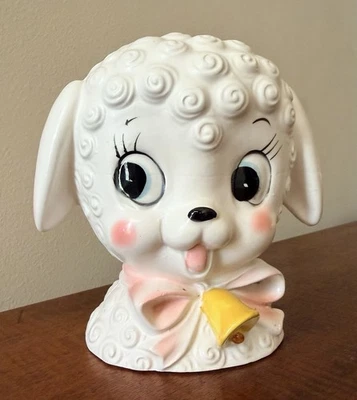 Rare INARCO Lamb Head Vase/Planter Baby Sheep Kitschy 1950s MCM E3029 - Image 1 of 4