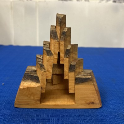 RARE Vintage Tasmanian Huon Pine Puzzle Piece by Malcolm Nash 13cm
