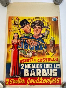 1951 Abbott & Costello "Comin' Round the Mountain" Vintage Movie Poster Print