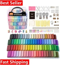82 Colors Non-Toxic Polymer Clay Kit with 19 Tools & 16 Accessories - Gift fo...