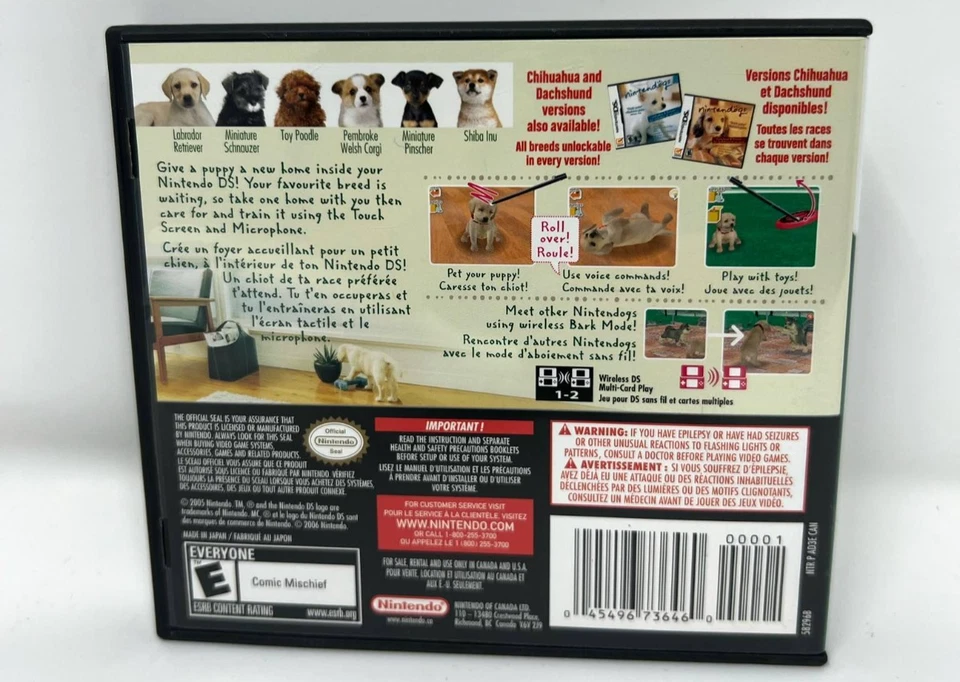 Nintendogs Lab and Friends - Nintendo DS 2006 - CIB Complete - Image 2 of 3