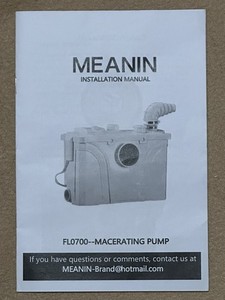Meanin FLO700 Macerating Pump, 700W