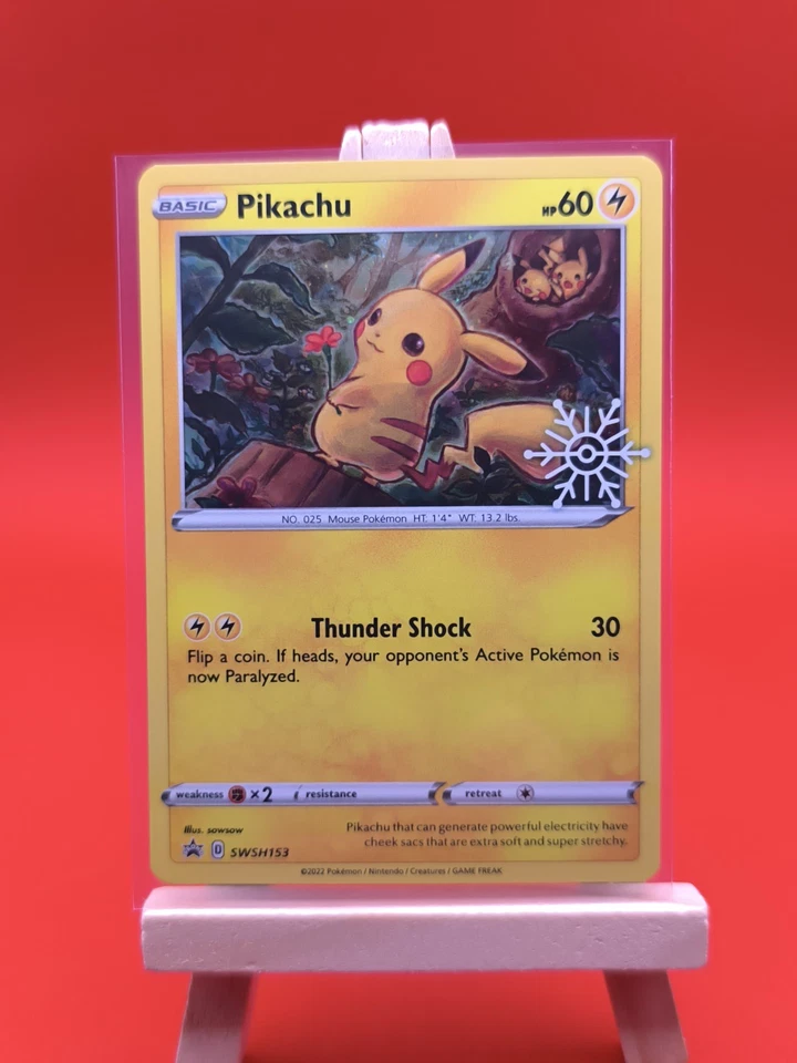 Pikachu SWSH153 Sword & Shield Ultra Rare Holo Promo Pokemon Card * New * - Image 2 of 4