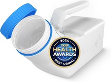 Urinals for Men Glow in The Dark Lid by Tilcare 1 Pack - 32oz/1000mL Thick...