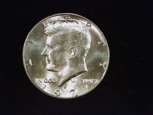 1977-D Kennedy Half Dollar AU+++ (1). Free Shipping!