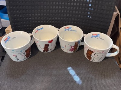 4 Stück Kinderriegel Tassen verschiedene Sets Ferrero Sammeltassen