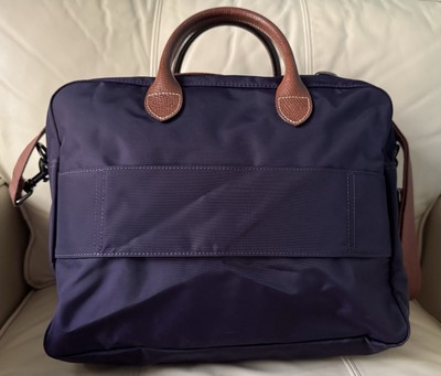 LONGCHAMP ボストンバッグ パープル Longchamp Carry On Travel Bag, Purple With Leather Accents, MINT
