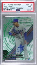 2017 Topps High Tek Green Rainbow /75 Julio Urias #HT-JU PSA 9 MINT Auto 5w7