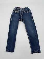 True Religion Girls Julie Stitching Super T Jeans Size 5T toddler Adjustable