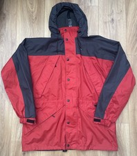 Wynnster Men’s Red Over The Head Packable Waterproof Jacket Coat Hood Size M 