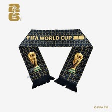 Official FIFA 2026 World Cup Trophy Black & Gold Fan Scarf