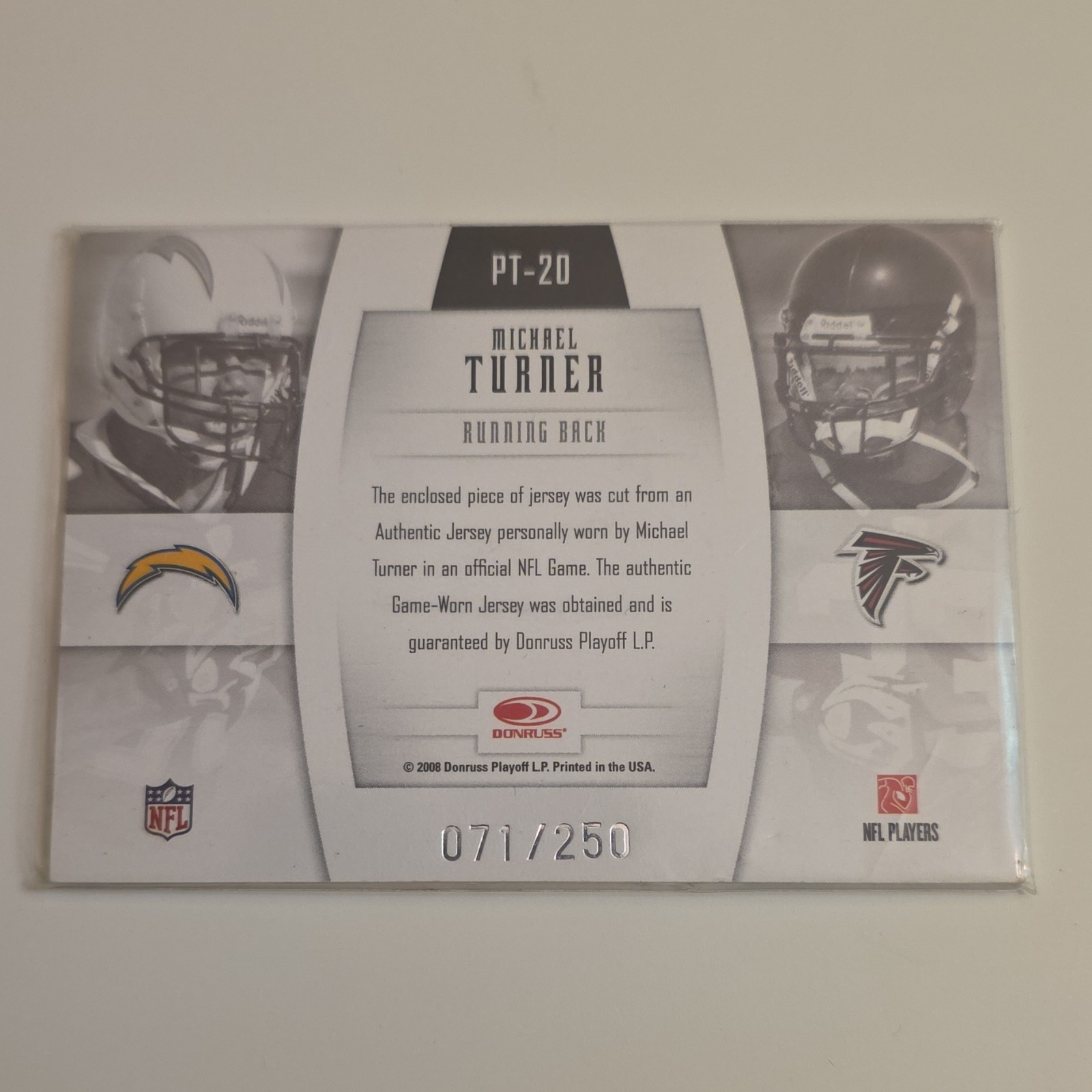NFL Game Used/Auto Lot - Vilma, Turner, Clayton, Brohm, and Fleener - Numbered view 5